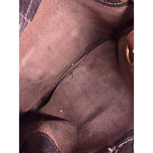 Vintage Dooney & Bourke All-Weather Leather drawstring sling bucket bag (Fair) - Picture 3 of 3